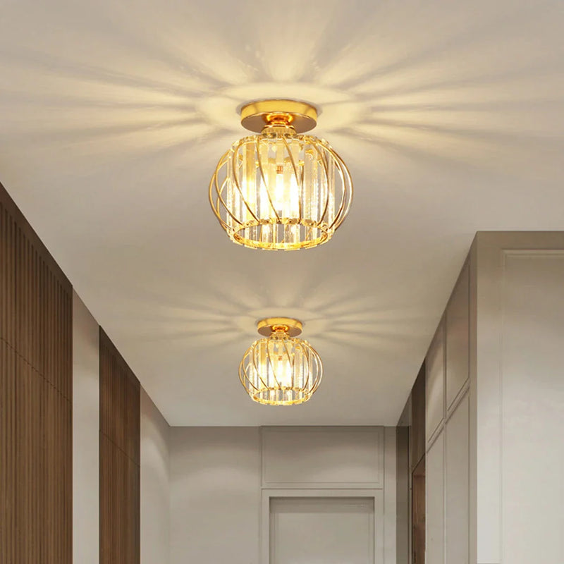 Axyaa Round Iron Ceiling Chandelier for Dining Room, Bedroom, Kitchen - Modern Design