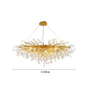 Axyaa Gold Crystal Droplet Ceiling Chandelier LED Lighting