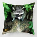 Axyaa Raccoon Wildlife Print Pillowcase for Home Bed Chair Decor