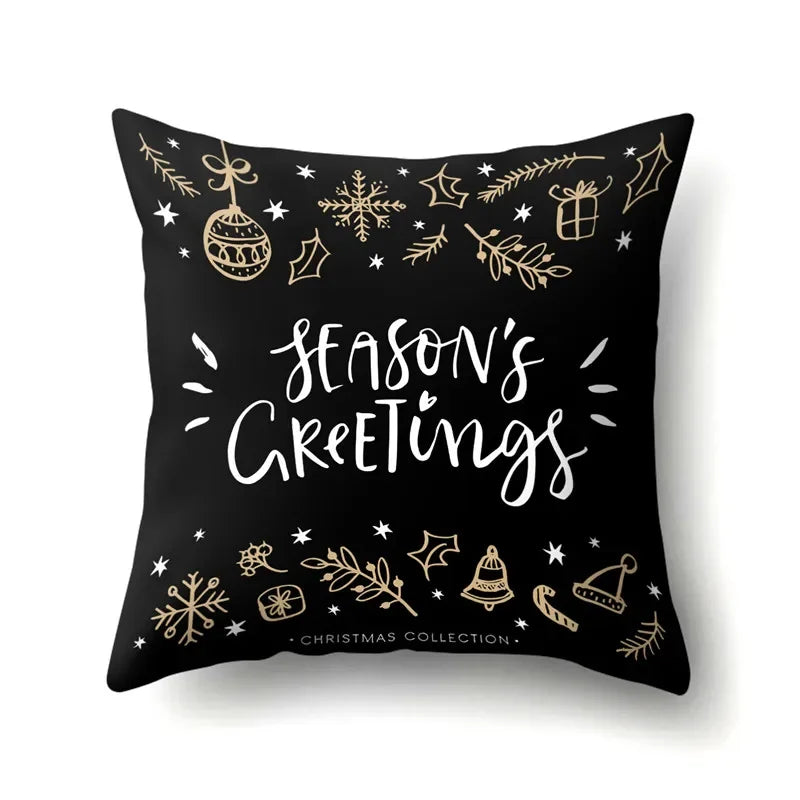 Axyaa Christmas Santa Claus Print Pillow Cover 45X45CM