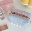Axyaa Portable Cosmetic Bag: Large Capacity, Zipper Closure, Ideal for Travel & Students