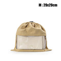 Axyaa Luxury Velvet Drawstring Storage Bag: Transparent Breathable Moisture-proof Organizer
