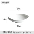 Axyaa White Ceramic Special-shaped Plates Set for Elegant Dining
