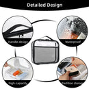 Axyaa Transparent Mesh Zipper Makeup Storage Bag, Waterproof & Portable Block Toy Packag