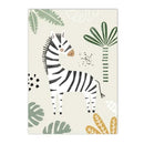 Axyaa Jungle Animals Nursery Canvas Wall Art | Baby Bedroom Decor Lion Zebra Elephant