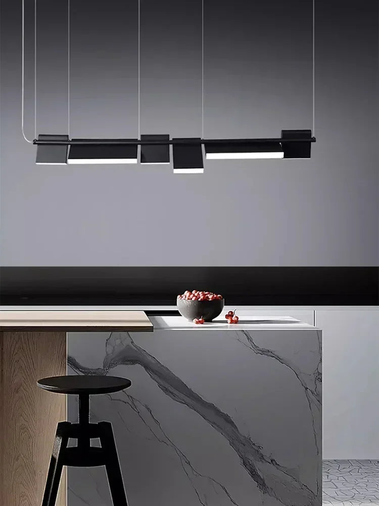 Axyaa Rotatable Long LED Pendant Lights for Modern Minimalist Spaces