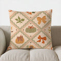 Axyaa Autumn Bow & Pumpkin Pattern Pillow Cover for Sofa Bedroom Car