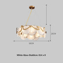 Axyaa Minimalist Glass Pendant Light in Gold Iron for Luxury Living Room