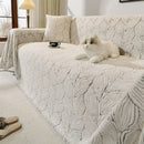 Axyaa Velvet Sofa Protector & Plush Fleece Blanket - Universal Sofa Cover