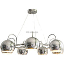 Axyaa Modern Chrome Pendant Lamps 3/5/7 Heads Chandelier for Living Room, Dining, Bedroom