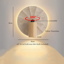 Axyaa Vintage LED Wall Lamps with Pull Chain Switch, Yellow Travertine Effect
