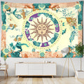 Sun Face Mandala Tapestry Wall Hanging Boho Decor - Axyaa