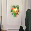 Axyaa Murano Glass Wall Lamp, Green Lampshade, Living Room Bedroom Decor
