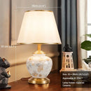 Axyaa Green Ceramics LED Desk Lamp for Modern Home Decor.