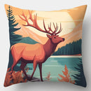 Axyaa Forest Sunset Pillowcase Set - 4pcs, Single-sided Print, 17.7" Home Decor