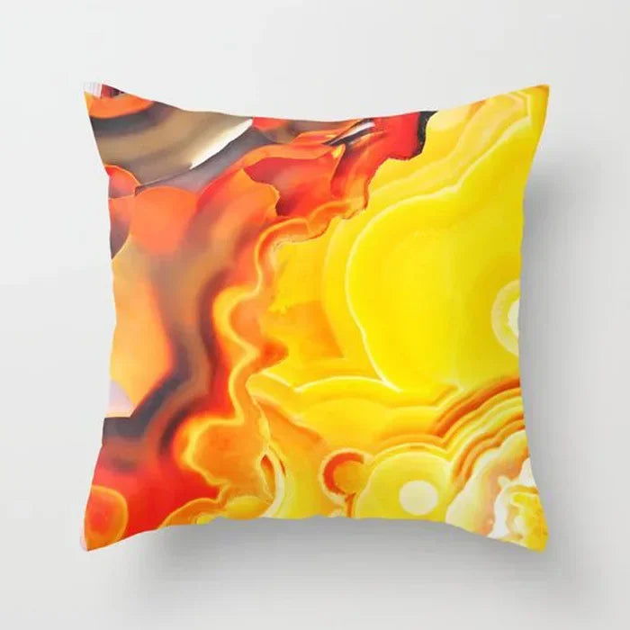 Yellow Giraffe Design Throw Pillow Cover for Home Decor by Axyaa