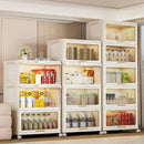 Axyaa Foldable Flip-Top Storage Cabinet: 3-6 Tier Kitchen/Bathroom/Living Room Organizer