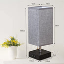Axyaa Grey Rechargeable Table Lamp with 3 Color Temperatures, Dual USB Ports