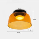 Axyaa Amber Glass LED Pendant Lights: Modern Nordic Hanging Lamp for Home Decor