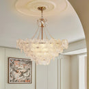 Axyaa French Princess Crystal Chandelier: Luxury Art Petal Villa Cream Wind Bed and Breakfast