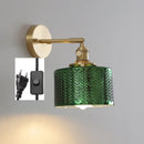 Axyaa Green Glass Nordic Wall Sconce Copper Lighting LED Luminaria