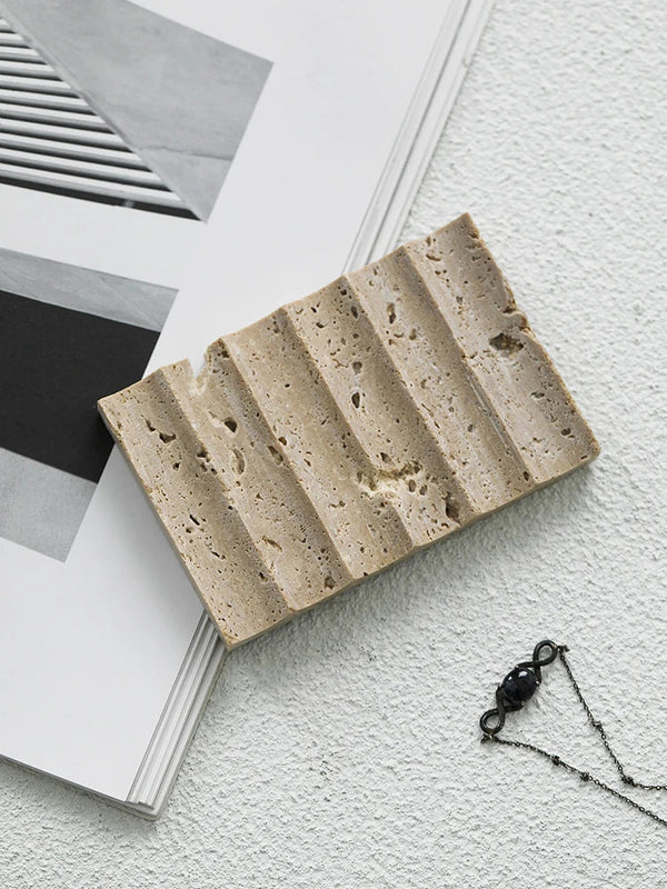 Axya Wabi Sabi Soap Box Tray for Bathroom, Home Decor Ornament & Photography Prop
