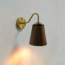 Axyaa Walnut Wood Wall Lamp Modern Minimalist Bedroom Light