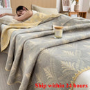 Axyaa Cotton Three-Layer Towel Quilt Sofa Cover Blanket and Shawl Blanket