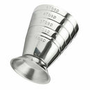 Axya Stainless Steel Bar Jigger 2.5oz 75ml - Bartender Essential & Kitchen Barware