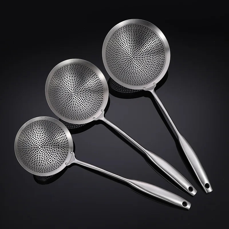 Axyaa Stainless Steel Large Colander Skimmer French Fries Strainer Kitchen Utensil