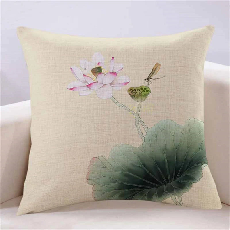 Lotus Cushion Cover by Axyaa: Stylish Home Decor Pillowcase for Living Room, Car, and More