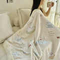 Axyaa Cartoon Print Lambs Wool Blanket: Soft and Cozy Throws for Sofa, Office, and Naps