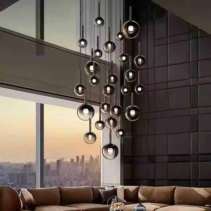 Axyaa Nordic Spherical Pendant Chandelier for Indoor Lighting in Dining Room