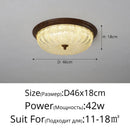 Axyaa Modern Walnut Crystal LED Ceiling Chandelier for Home Decor Lighting