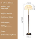 Axyaa Vintage Wooden Floor Lamp for Living Room and Bedroom LED Lighting