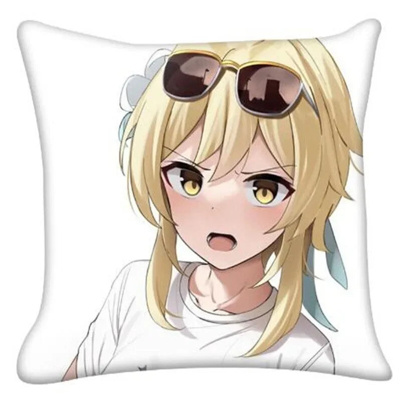 Genshin Impact Anime Cushion Cover Pillow Case for Home Decor by Axyaa