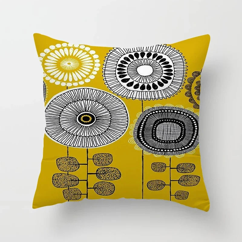 Bohemian Geometric Pattern Printed Pillowcase - Axyaa Brand