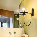 Axyaa Glass Ball Wall Lamp: Modern Nordic Industrial Bedside Light for Living Room, Bedroom, Loft
