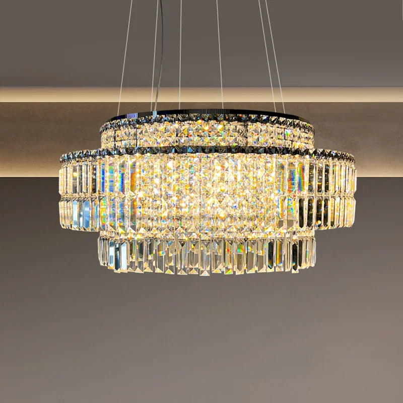 Luxury Crystal Chandelier by Axyaa: Elegant Pendant Light for Home Living Room