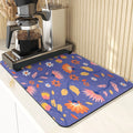 Axyaa Flowers Pattern Diatomaceous Earth Drying Mat Kitchen Accesories