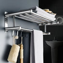 Axyaa Towel Rack Wall Mount Holder Bathroom Accessories Shower Hanger Towel Bar Shelf