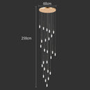 Axyaa Crystal Chandelier: Modern Stylish Lighting for Villas, Staircases & Living Rooms