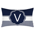 Axyaa Blue Stripe Pillowcase 30X50 for Sofa Chair Decor