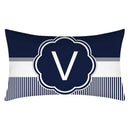 Axyaa Blue Stripe Pillowcase 30X50 for Sofa Chair Decor