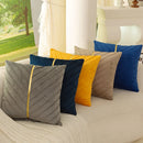 Axyaa Flannel & Dutch Velvet Pillow Cover Set - 45x45 Home Decor