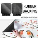 Axyaa Watercolor Twig Drying Mat - Quick Drain Pad for Kitchen and Bathroom