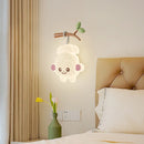 Axyaa Monkey Bear Tree Branch Wall Lamp for Children's Room