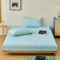 Axyaa Cotton Fitted Sheet, Fashion Stripe Design, Skin-Friendly, 180*200*30cm