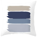 Axyaa Abstract Geometric Pillowcase in Nordic Blue Purple - Peach Skin Fabric