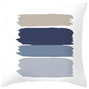 Axyaa Abstract Geometric Pillowcase in Nordic Blue Purple - Peach Skin Fabric